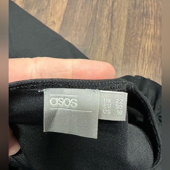 ASOS women’s size 18 black short ruffle dress - Picture 3 of 5